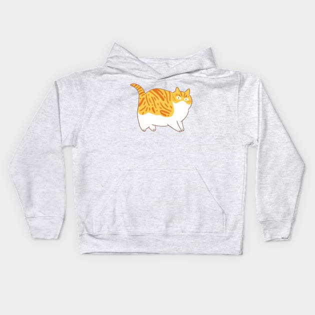 fat cat Kids Hoodie by ly.s_art